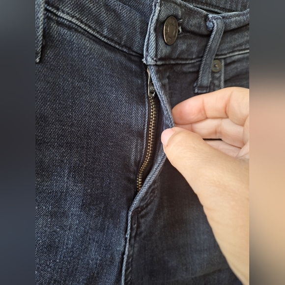 AGOLDE Sophie Jeans Dark Wash Raw Hem Skinny Stretch Womens size 26 - Picture 3 of 7